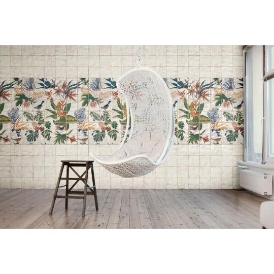 mainzu decor sonata 20x20 elegans feher fenyes dekor csempe falburkolat art deco szecesszios furdoszoba falikep burkolat mintas noveny virag egzotikus.JPG